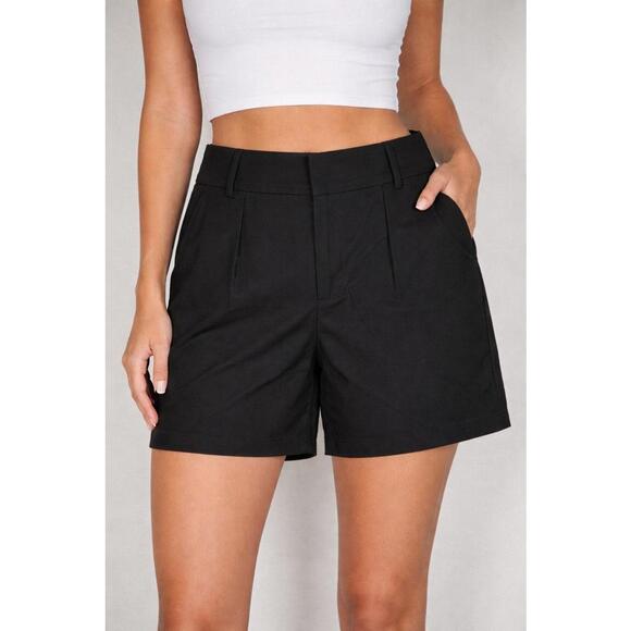 Halara Pants - NWT Halara Black High Waisted Pleated Shorts Dressy Casual Size Small